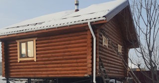 Баня из оцилиндрованного бревна под ключ в Кулебаках - от 137189 рублей